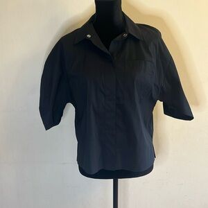 Prologue Black Short Sleeve Snap Front Shirt